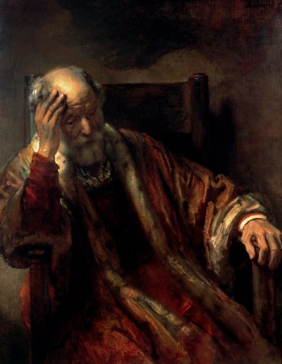 An Old Man in an Armchair by Rembrandt van Rijn